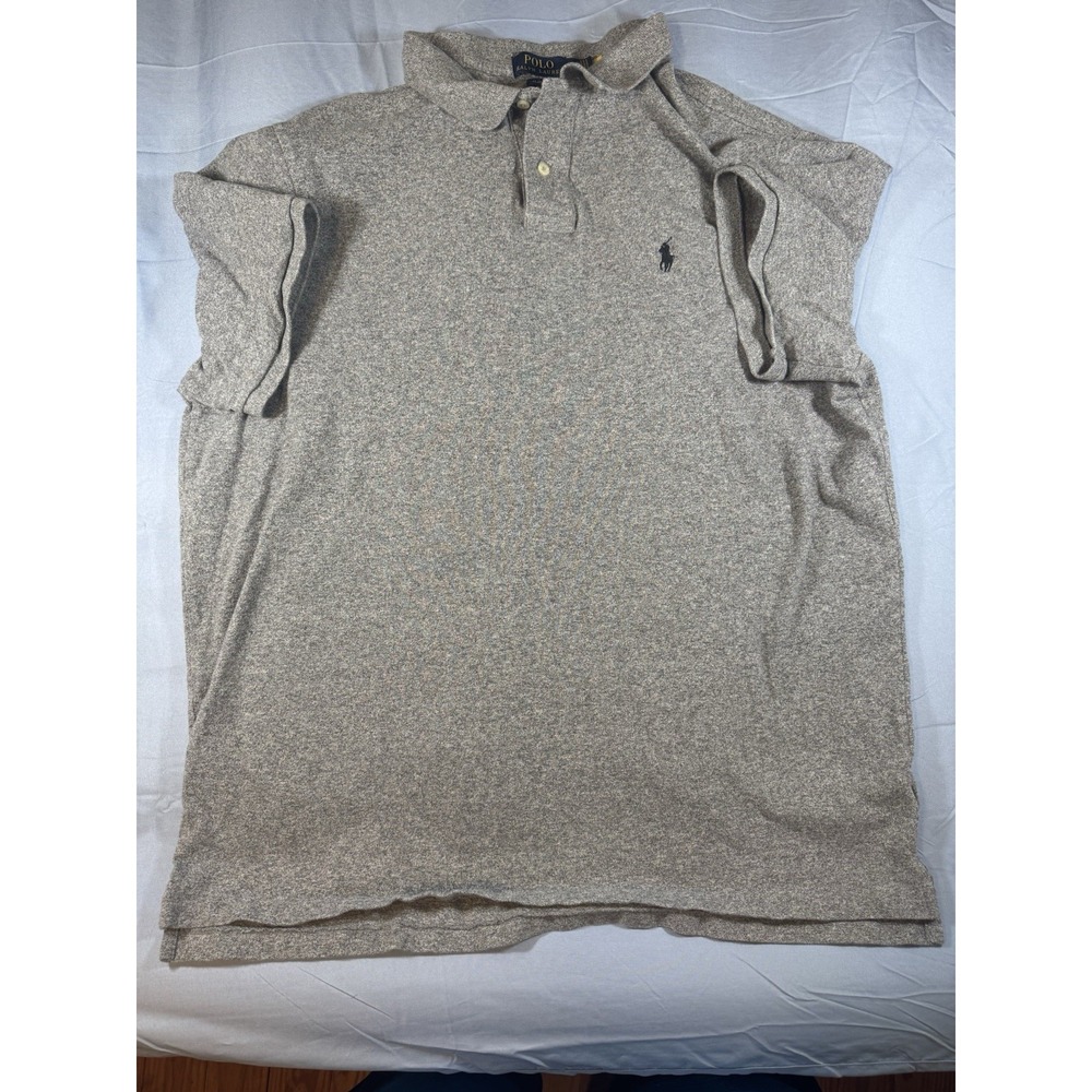 Polo Ralph Lauren Classic Fit Solid Grey Short Sleeve Polo Shirt Size XXL